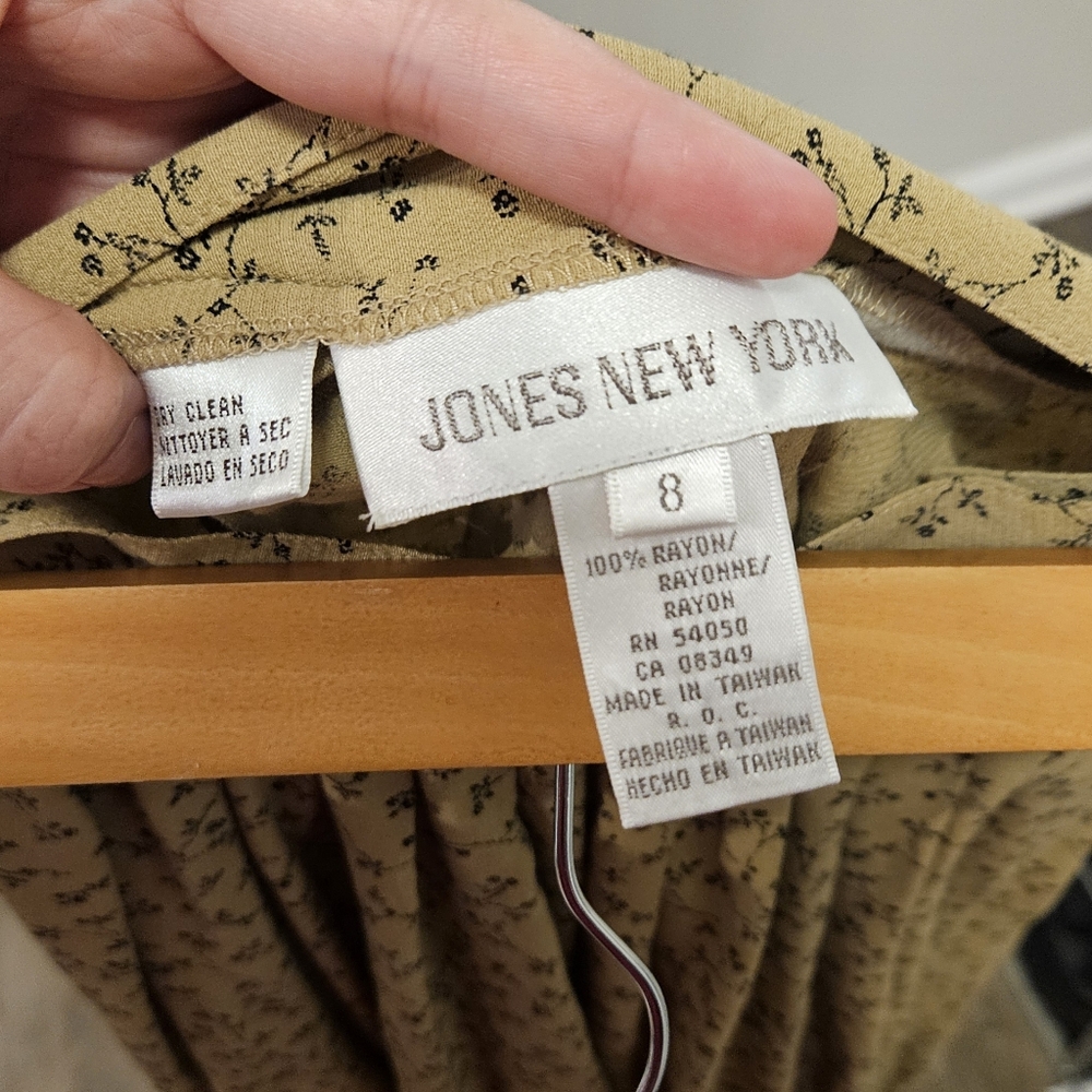 Women's Tan Mustard Floral Midi Skirt - Picture 3 of 3